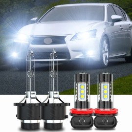 CHUSYYRYA For 2013-2015 Lexus GS350 GS450h - HID Xenon Headlight Bulb Hi Lo Beam Fog Light