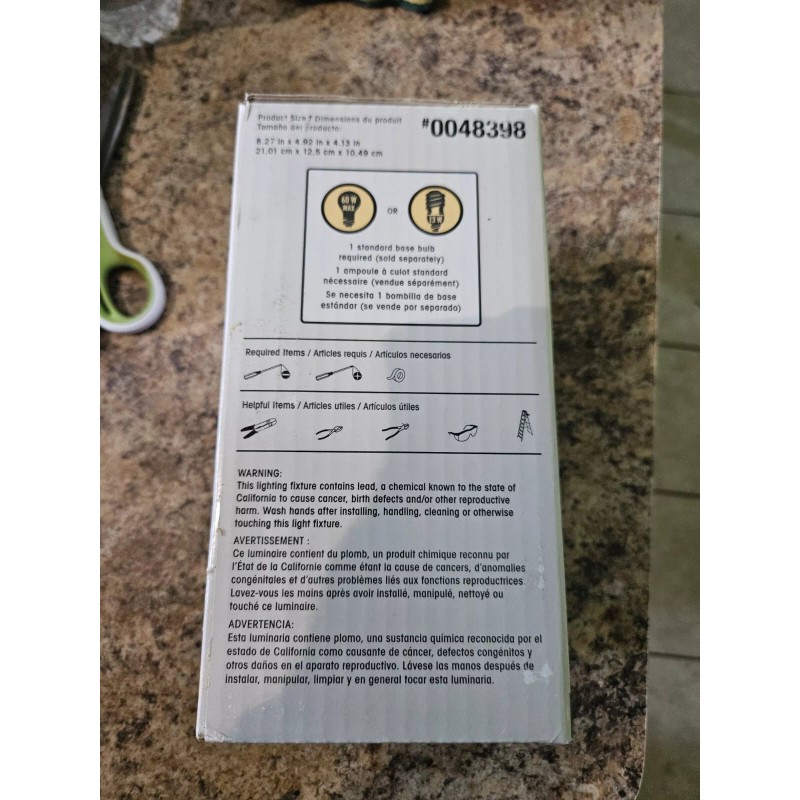 Portfolio Outdoor Black Deck Light # 0048398 **BRAND NEW** Dock