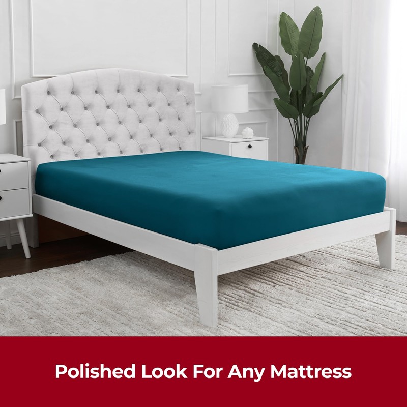 Mellanni King Size Fitted Sheets - All Around Elastic -