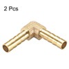 sourcing map 2 pieces 6 mm barb brass 90° angle
