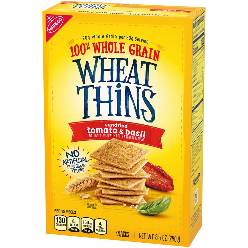 Wheat Thins Whole Grain Crackers 8.5 Oz Boxes 6, Sundried