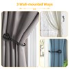 2 Pack Curtain Holdbacks, USFOOK Black Decorative Window Drapery Tiebacks