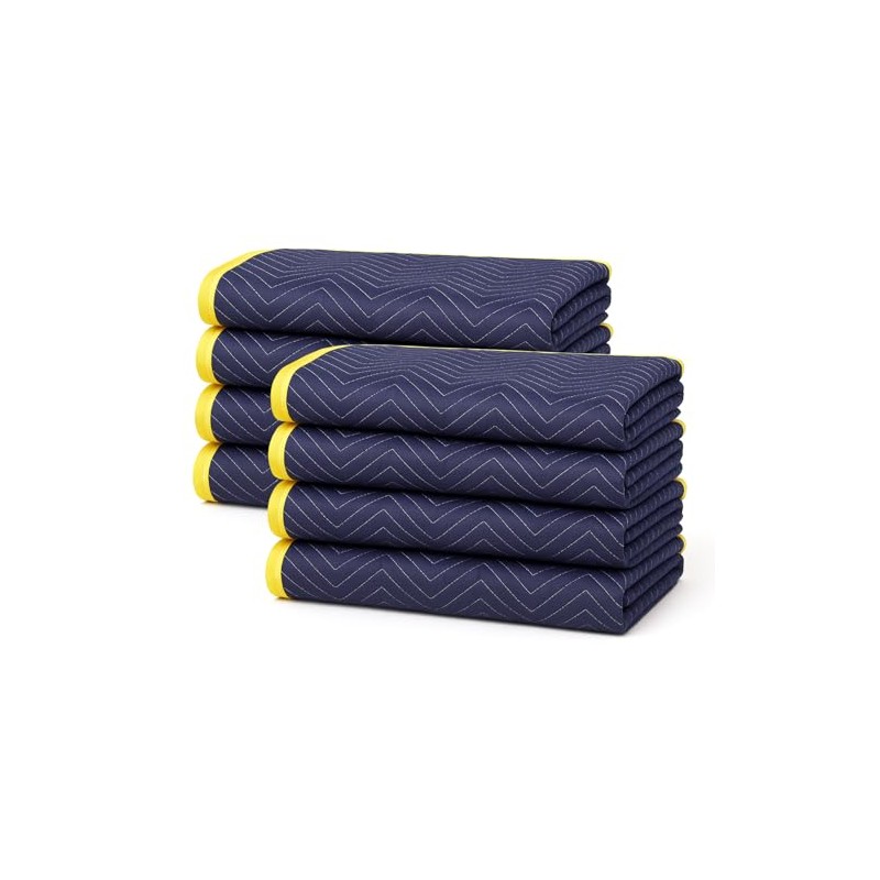 PackRite Moving Blankets 72" x 40" Quilted Heavy Duty Furniture