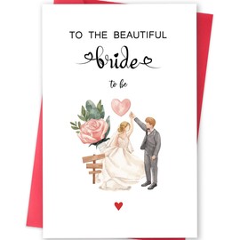 MOROLURU Funny Wedding Engagement Cards for Bride and Groom, Congratulations Card for Newlyweds, Wedding Cards Congratulations for Women Men
