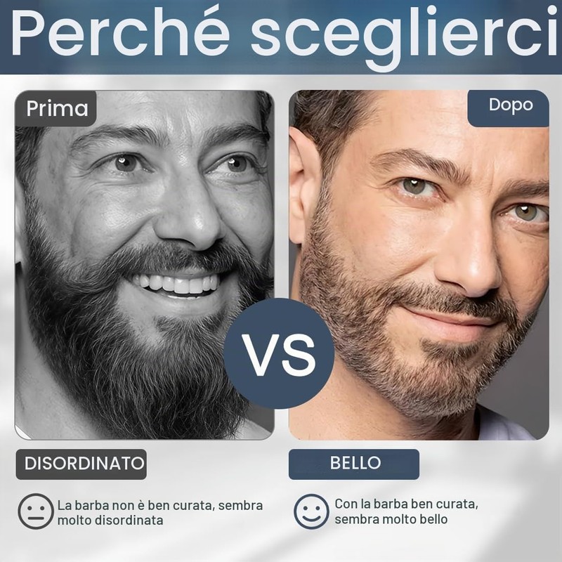 Tomedeks 3 Pezzi Modello per Barba Strumento per Modellare, Template