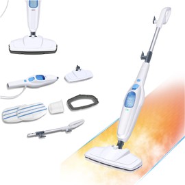 Steam Mop, 1500W Electric Cleaner Floor Hot Steam Mop for Hardwood and Tile, Laminate, Carpet with 2 Washable Mop Pads, Floor Steam Cleaner with 5m Long Power Cord