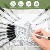 TWOHANDS Permanent Markers Ultra Fine Tip, 0.5mm, Extra Fine Point,