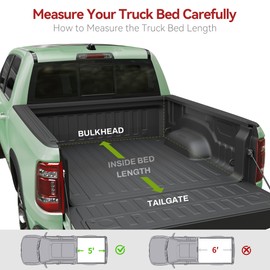 LEDKINGDOMUS Soft Roll-Up Truck Bed Tonneau Cover Fits for Nissan Frontier 2005-2025 (NOT for México) | 5" (60.5") Bed
