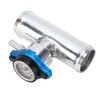 38mm/1.5in Inline Radiator Hose Filler Aluminum With Temperature Gauge for