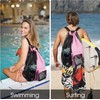 Mesh Beach Backpack with Water Bottle Holder, Swimming Pool Bag,