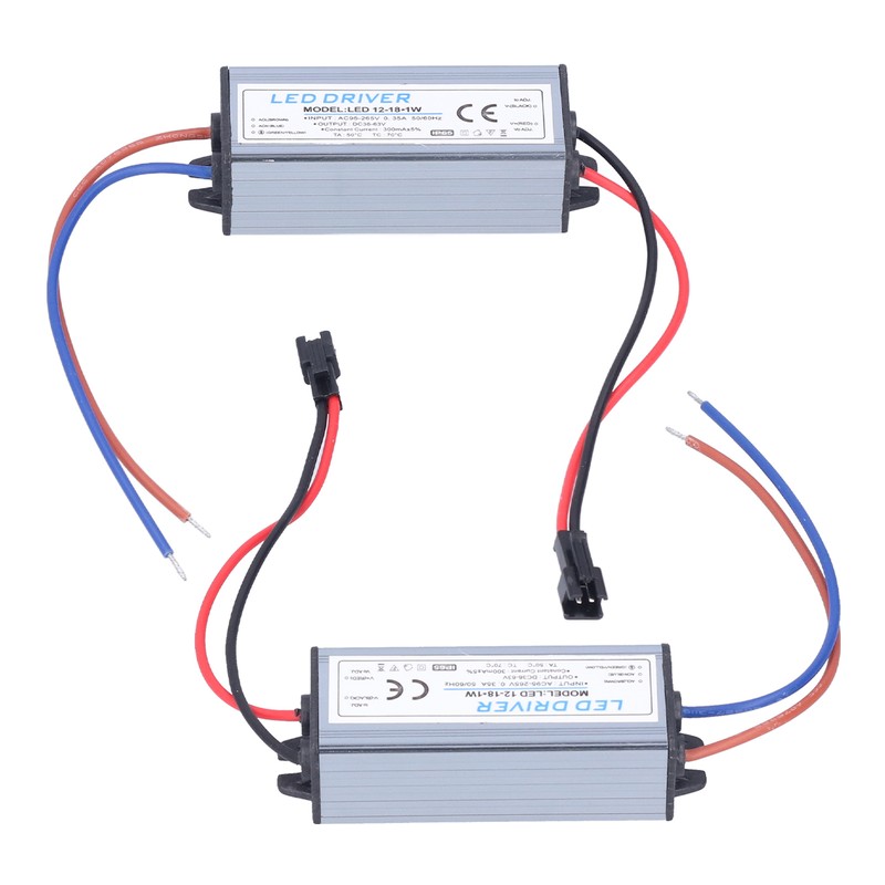 12‑18X1W 300mA LED Driver AC95‑265V/DC36‑63V Waterproof LED Power Driver for