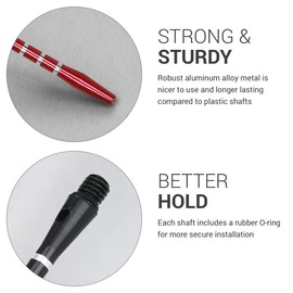 kwmobile Dart Shafts - Includes 3 of Each Color - 2BA Aluminum Shaft Pack with Rubber O-Rings Medium 48mm 2"