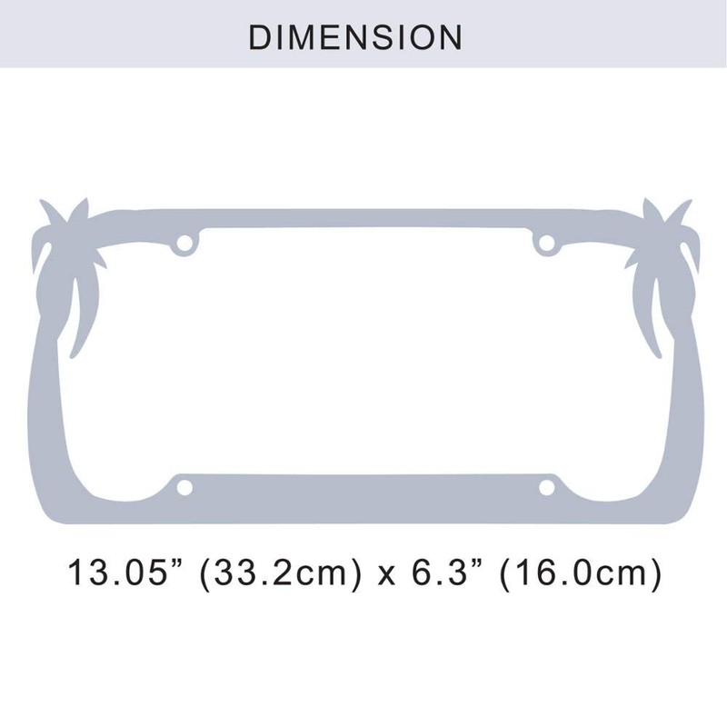BDK Chrome Plated Rust-Proof Die-Cast Stainless Metal License Plate Frame/Holder