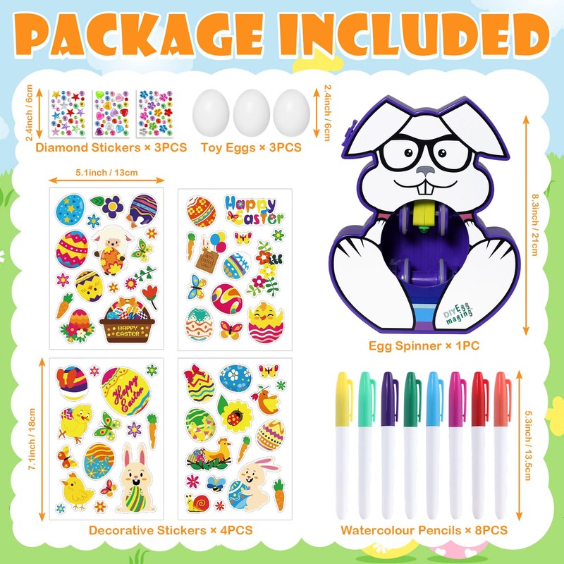 Joyesplay Easter Egg Decoration Set, Easter Eggs for Painting with