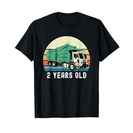 2 Year Old Shirt 2nd Birthday Boy Garbage Truck T-Shirt