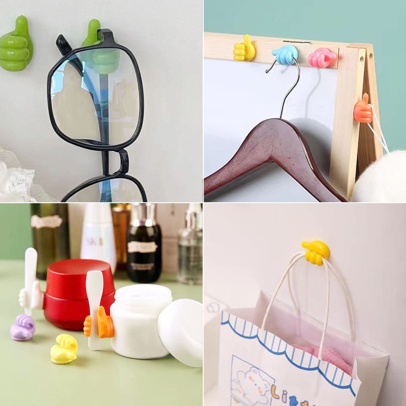 CERETIA 18 Pcs Self Adhesive Silicone Thumb Hooks, Multifunction Thumb