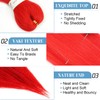 WacanDan Red Braiding Hair Pre stretched 26 Inch 3 Packs,