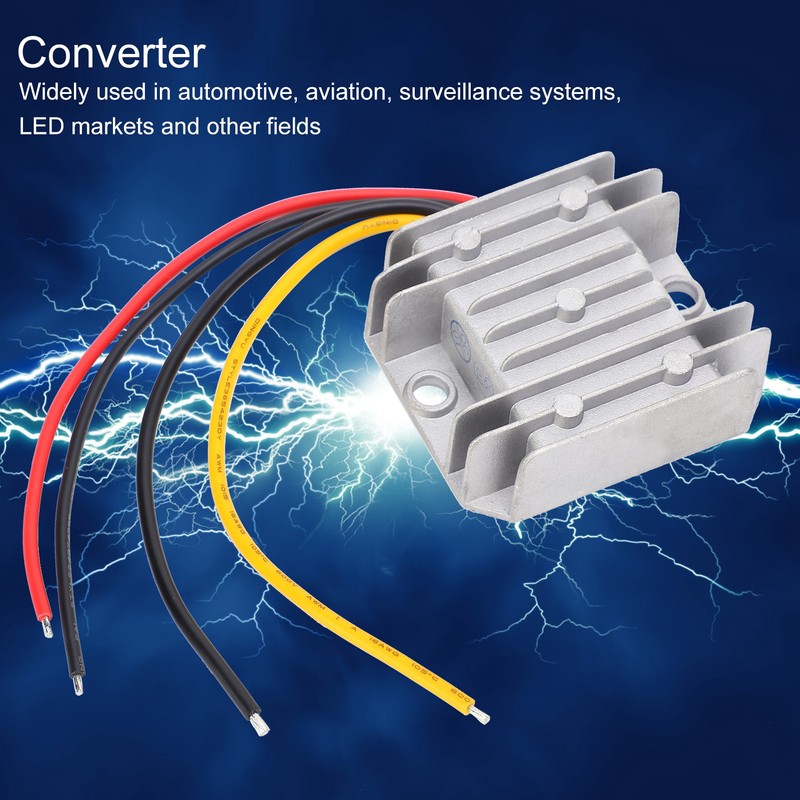 DC Power Converter 24V to 12V Adapter 10A Switching Power