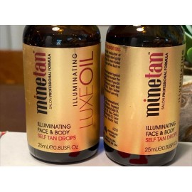Mine Tan Lot 2 MineTan Illuminating LuxeOil Self Tan Drops for Face & Body 0.8 oz *read