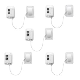 5PCS Window Restrictor Locks, Fridge Code Lock Child Safety Cabinet Latch Stick Cable Window Locks for Door, Drawer, Fridge, Freezer, Windows