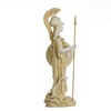 Athena With Owl Medusa Shield Greek Goddess Alabaster Statue Gold