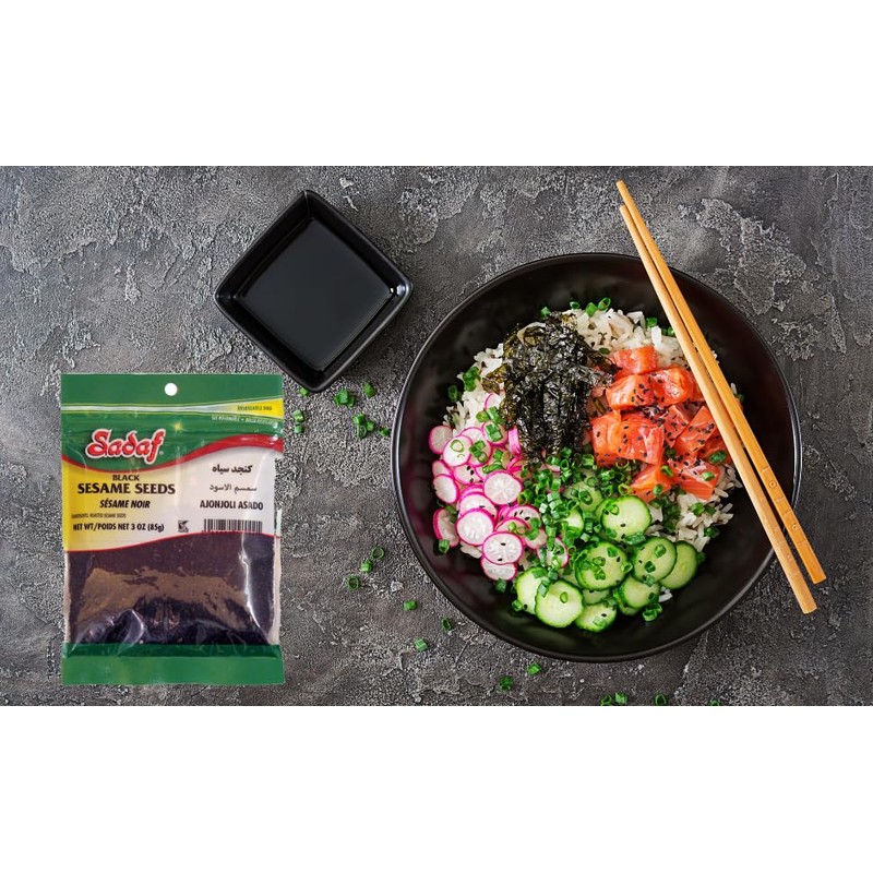 Sadaf Black Sesame Seeds - Sesame Seeds for Cooking and