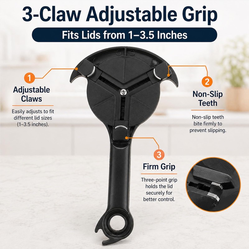 Jar Openers for Seniors, 5-in-1 Can Opener for for Seniors
