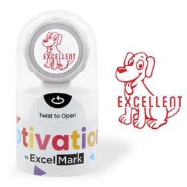 ExcelMark Teacher Stamp of Encouragement – Choose from 5 Colors (Excellent Dog)