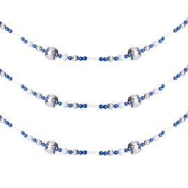 Klikel Christmas Acrylic Blue and Silver Garland 10 Feet Long