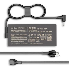 240W 20V 12A AC Adapter Compatible with ASUS Laptop Charger, ROG 15 GX550LXS RTX2080 S15 S17 G15 G513 GX550LXS RTX2080 G733QM G733QR G733QS G733QSA RT