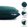 Encasa Homes Chenille Cushion Covers, Set of 2, Scarlet Red,