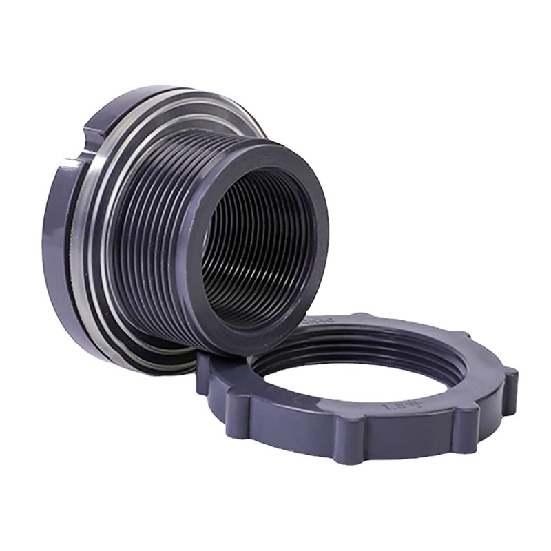2 Inch PVC Bulkhead Fitting for Water Barrel, Water Tank,