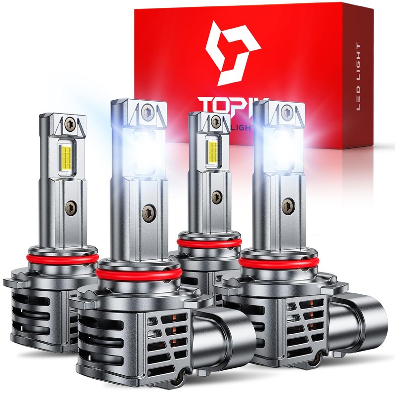 TOPIK 9005 9006 Light Bulbs Combo, 64000LM 6500K White 800%