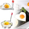 2 Pcs Stainless Steel Egg Rings with Anti Heat Handle