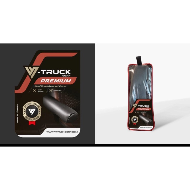 VOLVO VNL ARMREST COVERS SET FOR YEAR MODELS 2004-2018 (BLACK