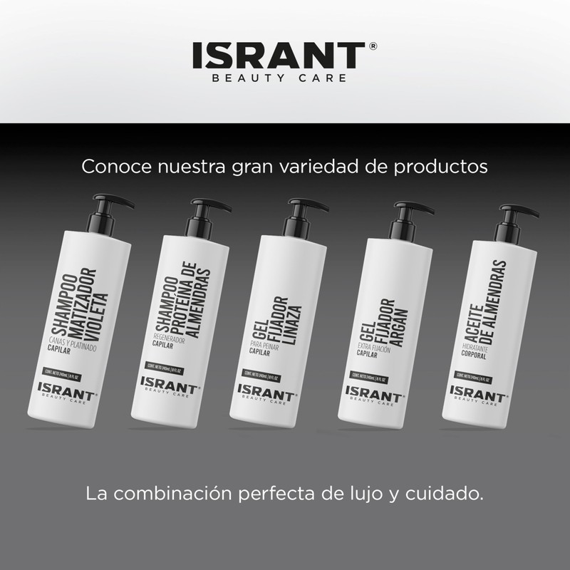 ISRANT | Shampoo Matizador Morado para Cabello Rubios y Mechas