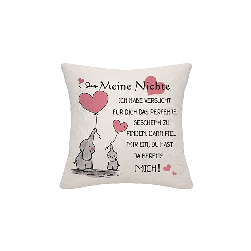 Bommex Niece Gift from Aunt Uncle Cushion Cover, Birthday Gift