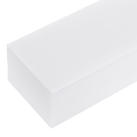 Rebower 203 x 76 x 50mm HDPE Plastic Sheet, High Density Polyethylene Sheet Cutting Board White Solid Block, [for Marine, DIY, Home Floor]