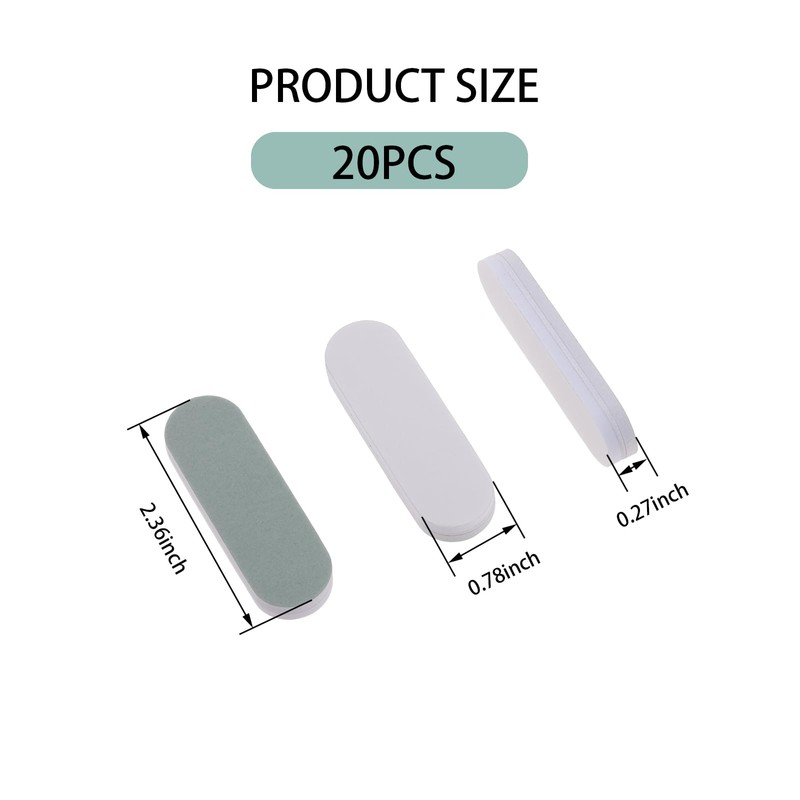 20 PCS Double-Sided Silver Polishing Sticks Cleaning Buffing Bars -