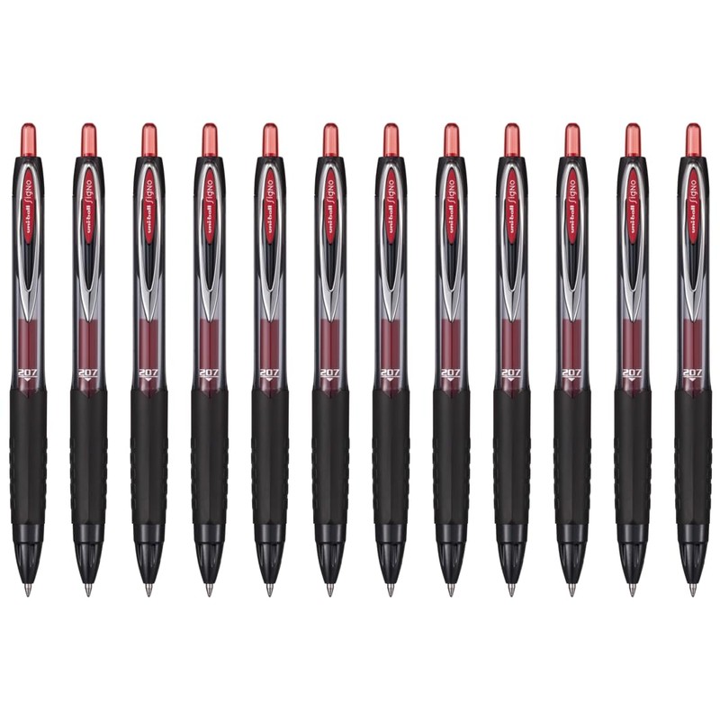 Uni-Ball Signo UMN-207E Gel Ink Rollerball Pen Red 0.7mm Box