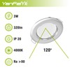YanFeiYit 3 x LED Recessed Spotlights, Round, Chrome, 3 Watt,