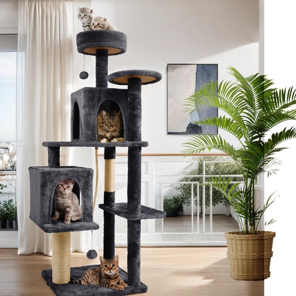 TSCOMON 58 Inch Cat Tree Cat Tower for Indoor Cats