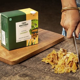 Two Brothers Organic Farms Amorearth Sugarcane Jaggery Block 900 GMS