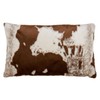 SARO LIFESTYLE Urban Faux Cowhide Poly Filled Throw Pillow 14