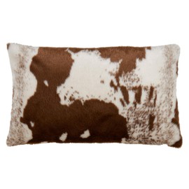 SARO LIFESTYLE Urban Faux Cowhide Poly Filled Throw Pillow 14 x 22 Polyester Medium