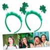 LALAFINA Saint Patrick's Day Themed Headdress Prop 2pcs Green Headband