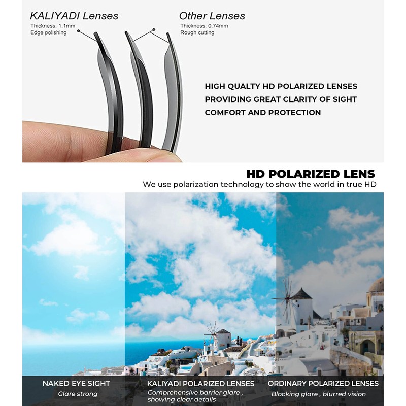 KALIYADI Polarized Sunglasses for Men and Women Matte Finish Sun