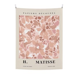 Ochori - Tapiz decorativo para colgar en la pared, diseño botánico de flores en colores pastel de 76 x 101 cm, para decoración del hogar, sala de estar, recámara universitario o recámara, cartel