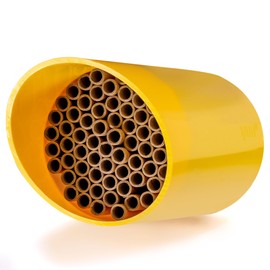 Rivajam Color Splash Mason Bee House - Vibrant & Strong Waterproof Bee Hotel & Insect Habitat - Mason Bee Tubes Filled Bee Houses for The Garden - Pollinator House Bug Hotel Gardening Gifts