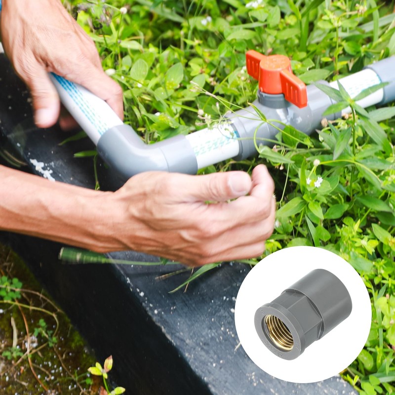 sourcing map 3 Pcs PVC Pipe Fittings, 25mm 1/2 PT